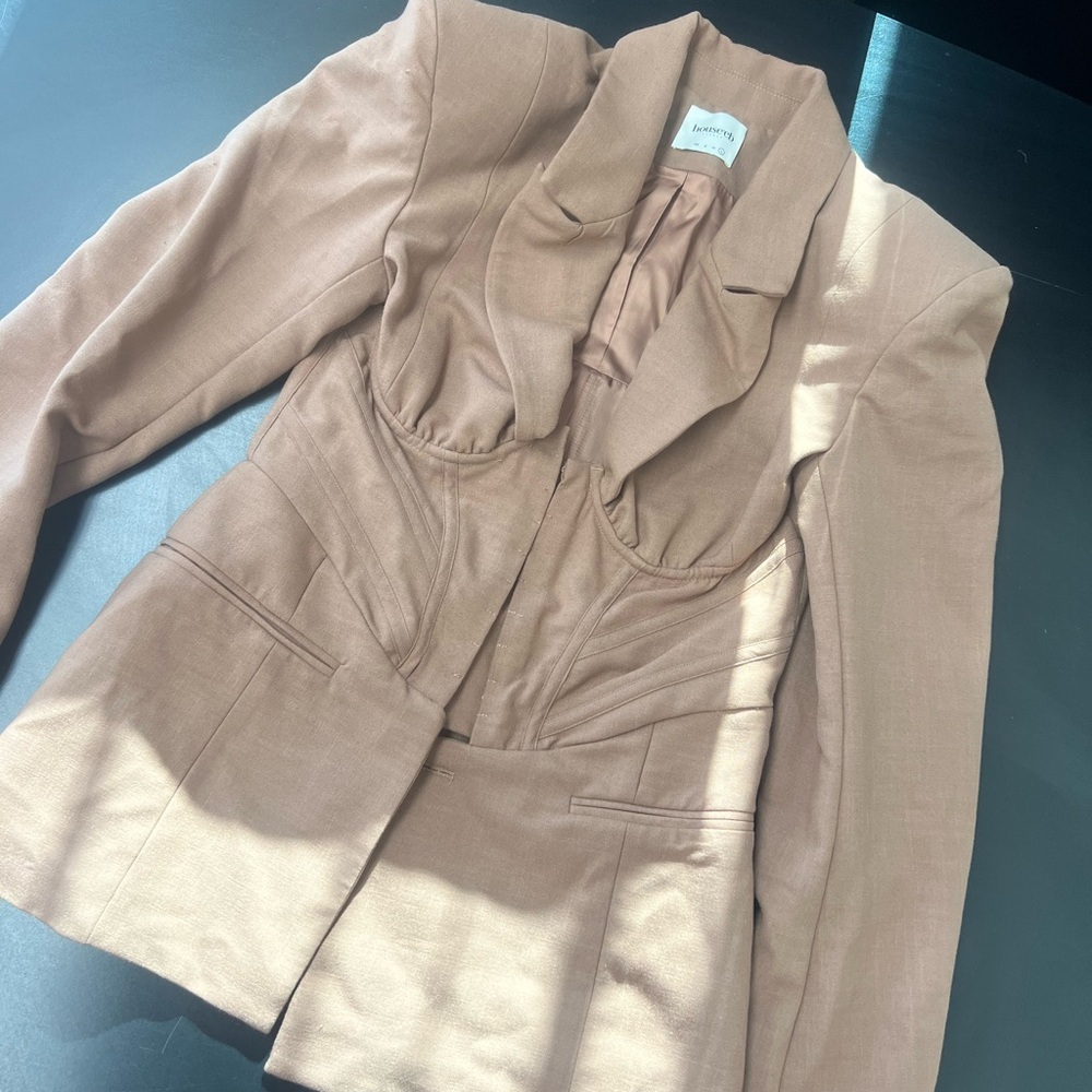 House of CB Brown Corset Blazer - Picture 8 of 14